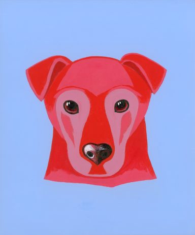 Red Zed on a blue background